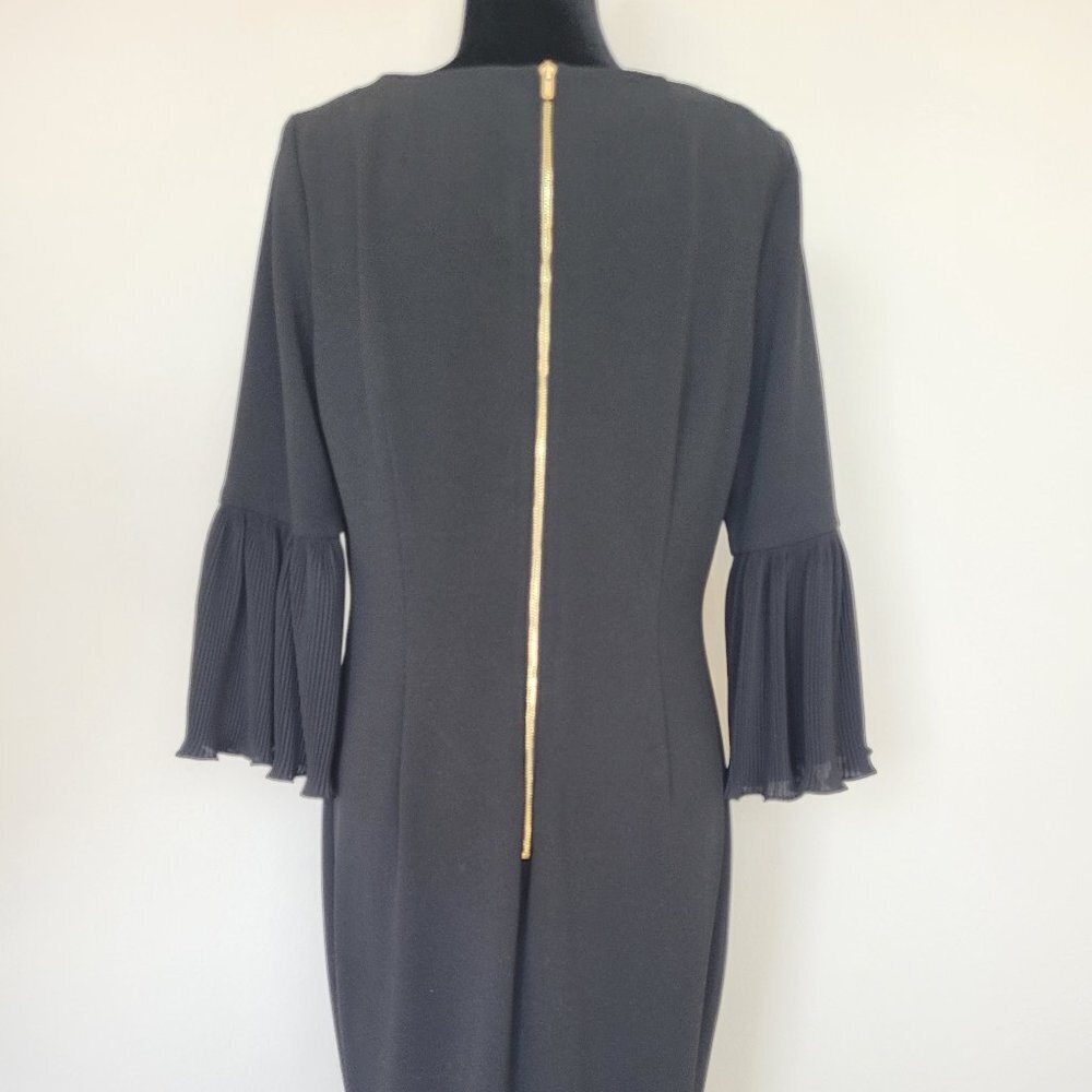 Calvin Klein women’s black medium dress with golden zipper back size 12 - Picture 2 of 12